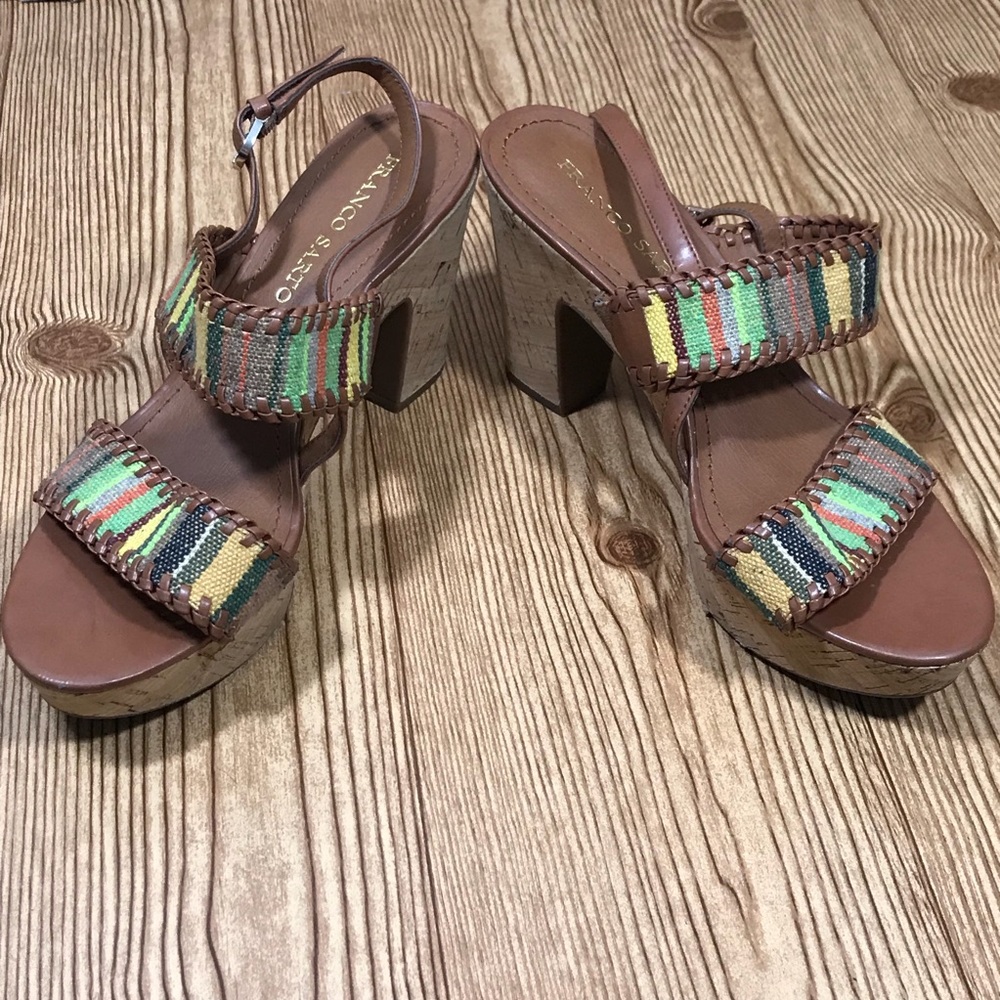 Franco Sarto Slingback Open Toe Platform Sandal